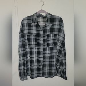 Long sleeved plaid shirt